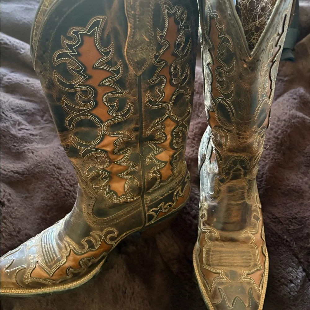 Ariat Women's Heeled Boots - Brown and Tan - Picture 2 of 3